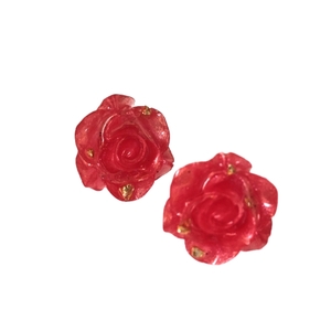 "Red Roses" από υγρό γυαλί&ατσάλι - ρητίνη, λουλούδι, μικρά, ατσάλι, φθηνά
