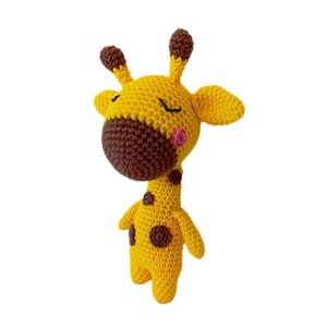 Πλεκτή χειροποίητη καμηλοπάρδαλη 21cm - crochet, λούτρινα, amigurumi