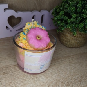 Cotton candy candle - αρωματικά κεριά, κερί σόγιας - 3