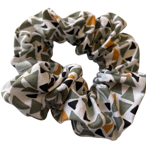 scrunchie-triangle - ύφασμα, λαστιχάκια μαλλιών - 3