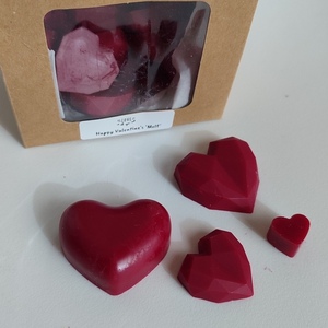 Wax melts καρδιές mix 100γρ - φυτικό κερί, αρωματικά χώρου, soy wax