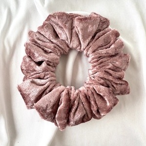 Χειροποίητο Scrunchie Σάπιο Μήλο Βελούδο - μαλλί, λαστιχάκια μαλλιών