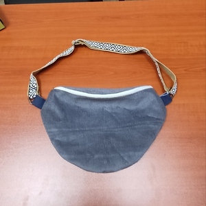 Τσάντα Μπανάνα Μέσης η Χιαστη, Banana Bag XXL Γκρι Κοτλε - ύφασμα, χιαστί, all day - 4