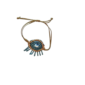 Ματάκι μακραμέ βραχιολι - κορδόνια, μάτι, boho, χεριού, αυξομειούμενα