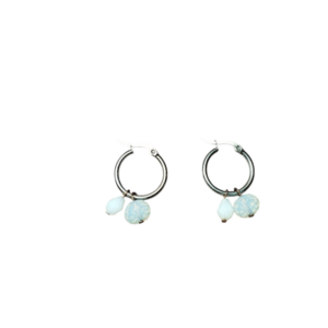 Earrings - ασήμι, χάντρες, μικρά, με κλιπ - 2