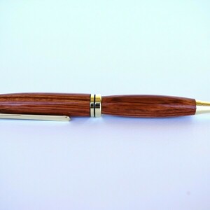 Χειροποίητο ξύλινο στυλό από ξύλο Bahia rosewood (Brazilian rosewood) 0040 - αξεσουάρ γραφείου, πρακτικό δωρο - 2