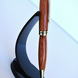 Χειροποίητο ξύλινο στυλό από ξύλο Bahia rosewood (Brazilian rosewood) 0040 - αξεσουάρ γραφείου, πρακτικό δωρο - 4