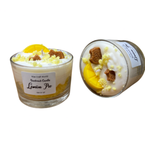 Φυτικο Κερι Σογιας Με Αρωμα LEMON PIE - αρωματικά κεριά, κεριά, αρωματικό χώρου, 100% φυτικό - 2