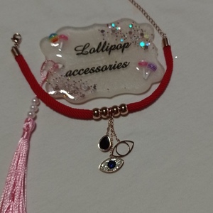 Βραχιόλι ατσάλινο ροζ χρυσό μάτι μήκος 18 cm + 5 cm - επιχρυσωμένα, μάτι, ατσάλι, αυξομειούμενα, φθηνά - 5
