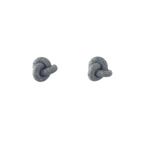 Knots Small Studs – Neutral Tones - πηλός, minimal, μικρά, ατσάλι, boho - 4