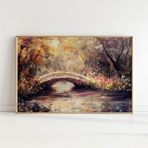 Bridge of Dreams & Lilies - πίνακες & κάδρα, αφίσες, DIY, πίνακες ζωγραφικής, σχέδια ζωγραφικής - 2