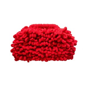 Κόκκινη puffy clutch τσάντα μεγάλη - νήμα, clutch, μεγάλες, χειρός, πλεκτές τσάντες