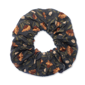 Scrunchie με φλοράλ σχέδιο - ύφασμα, λαστιχάκια μαλλιών