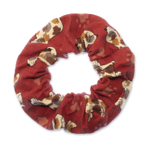 Scrunchie με σχέδιο σκυλάκια - ύφασμα, λαστιχάκια μαλλιών