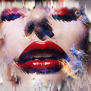Lady red lips ψηφιακό αρχείο - αφίσες, αυτοκόλλητα, DIY, σχέδια ζωγραφικής