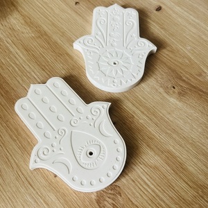 Σετ Hamsa Hand Incense Holders - ρητίνη, minimal, πιατάκια & δίσκοι - 2