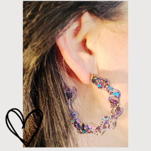 shiny hoops - ρητίνη, ατσάλι, μεγάλα, καρφάκι, φθηνά - 4