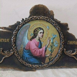 Εικόνα Αρχάγγελου Γαβριήλ σε ιδιαίτερο ξύλο - ξύλο