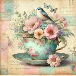 Kερί Birds and Teacups 2 - αρωματικά κεριά - 2
