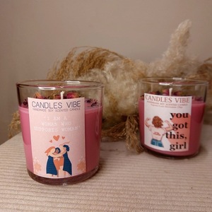 Women's Day Candle 220gr. - αρωματικά κεριά, soy wax, soy candles - 2