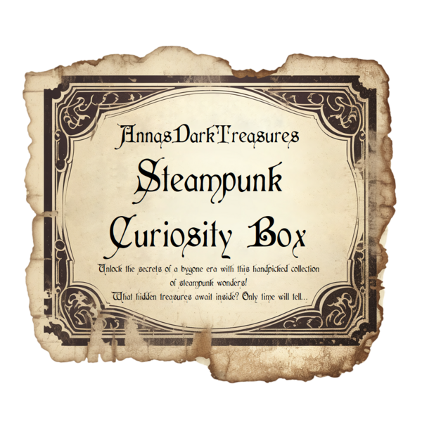 The Steampunk Curiosity Mystery Box – Χειροποίητα κοσμήματα και άλλα – Μοναδικό δώρο για τους λάτρεις του Steampunk - ιδιαίτερο, κεριά, δώρο έκπληξη