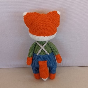 Πλεκτό χειροποίητο αλεπουδάκι (amigurumi ) ύψους 24 εκ. - κορίτσι, αγόρι, χειροποίητα, παιχνίδια, amigurumi - 3