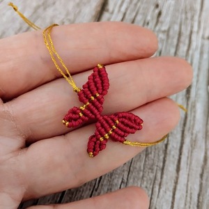 Βραχιόλι χεριού boho macrame πεταλούδα - κορδόνια, πεταλούδα, boho, χεριού, αυξομειούμενα - 2