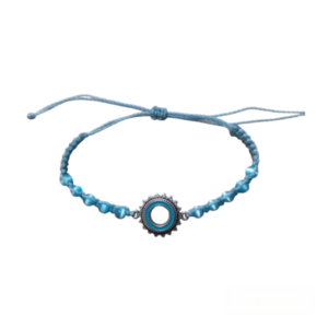 Macrame bracelet sun - νήμα, κορδόνια, boho, χεριού, αυξομειούμενα