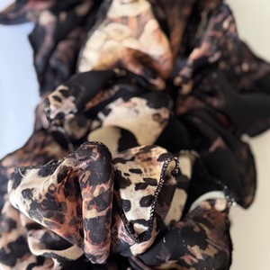 Χειροποίητο Scrunchie για τα μαλλιά - Sin El Sol No Hay Nada - ύφασμα, λαστιχάκια μαλλιών - 2