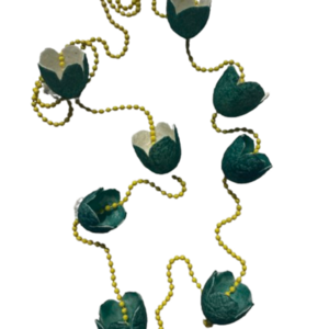 Song dynasty green - μακριά, λουλούδι, ατσάλι, boho