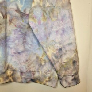 Unisex φουτερ Ice dye Sweatshirt ice blue χρώμα - βαμβάκι, μακρυμάνικες - 3