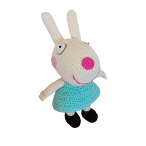 Kουνελίτσα Rebecca rabbit, πλεκτή χειροποίητη amigurumi ύψους 25 εκ. - κορίτσι, αγόρι, λούτρινα, κουνελάκι, δώρο γεννεθλίων