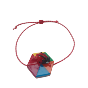 Plexiglass χαρταετός με κόκκινη πασχαλίτσα! - γυαλί, κορδόνια, plexi glass, χεριού, αυξομειούμενα