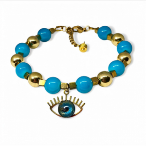 Βραχιόλι eyelashes - επιχρυσωμένα, ατσάλι, boho, χεριού, αυξομειούμενα