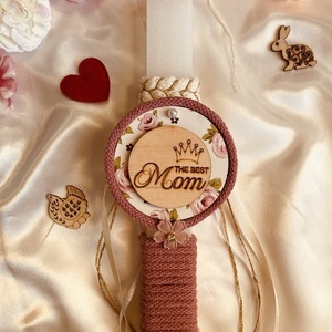 Λαμπάδα The best Mom - καρδιά, κορίτσι, λαμπάδες, για ενήλικες, προσωποποιημένα - 2