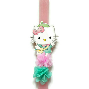 Χειροποίητη αρωματική λαμπάδα hello kitty, 30 εκατοστά. - κορίτσι, λαμπάδες, για παιδιά, για εφήβους, για μωρά