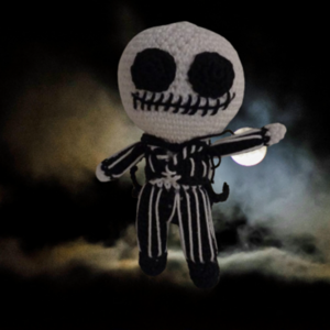 Skellington (Nightmare before Christmas) πλεκτό κουκλάκι Amigurumi - λούτρινα, amigurumi - 5