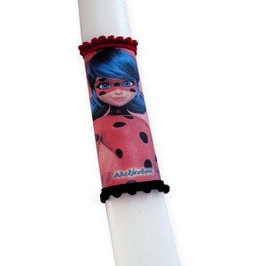 Λαμπάδα Ladybug με το όνομα του παιδιού 30εκ- - κορίτσι, λαμπάδες, για παιδιά, σούπερ ήρωες, προσωποποιημένα
