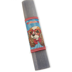 Αρωματική λαμάδα pet cavalier με όνομα 20cm - chevalier, λαμπάδες, σκυλάκι, ζωάκια, προσωποποιημένα - 2