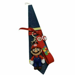 Λαμπάδα γραβάτα με μπρελόκ super mario - αγόρι, λαμπάδες, για παιδιά, ήρωες κινουμένων σχεδίων