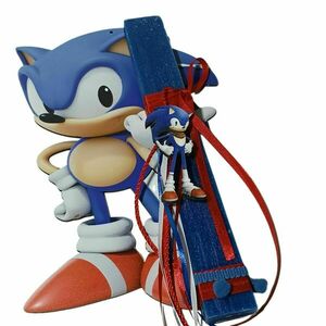 Πασχαλινή λαμπάδα Sonic με πλάτη - λαμπάδες, για παιδιά, για εφήβους, σούπερ ήρωες, ήρωες κινουμένων σχεδίων