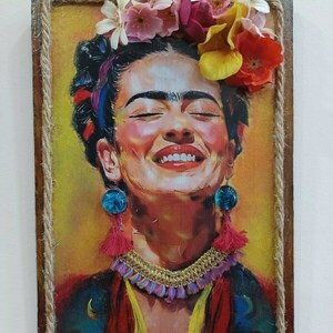 3D χειροποίητο κάδρο " Frida Kahlo " - πίνακες & κάδρα
