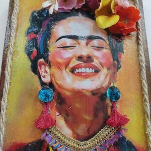 3D χειροποίητο κάδρο " Frida Kahlo " - πίνακες & κάδρα - 3