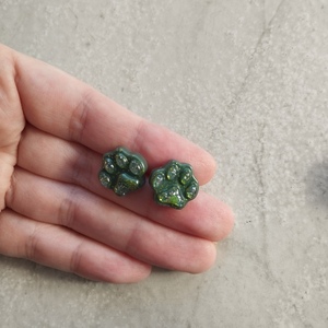 Σετ hair clip με σκουλαρίκια πατούσες για κορίτσια - γυαλί, μέταλλο, για τα μαλλιά, hair clips - 4