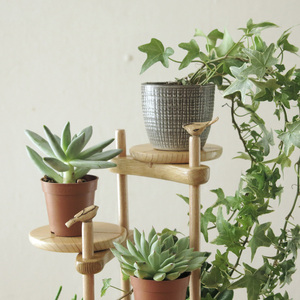 Επιτραπέζια ανθοστήλη - Plant stand model 2 - ξύλο, κασπώ - 3