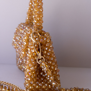 gold crystal bag - νήμα, all day, χειρός, μικρές - 3