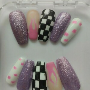 Press on Nails Pink Flame - 2