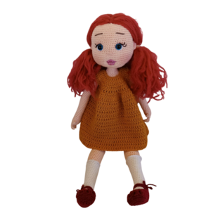 Χειροποίητη κούκλα amigurumi , πλεγμένη με βαμβακερό νήμα ύψους 48 εκ."Μυρτώ" - κορίτσι, χειροποίητα, λούτρινα, amigurumi, δώρο γεννεθλίων