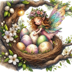 Πασχαλινό κερί Happy Εaster Fairies 010109 - αρωματικά κεριά - 2