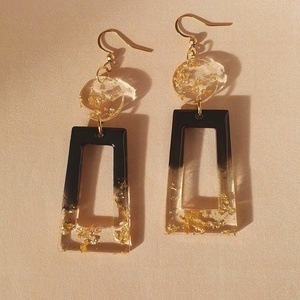 Resin Dangles | Χειροποίητα σκουλαρίκια ρητίνης - ρητίνη, μακριά, boho, μεγάλα, γάντζος